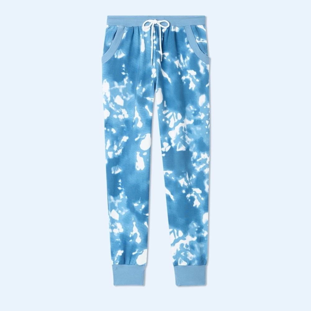 Summersalt The Softest French Terry Jogger Blue Tie Dye Size Medium Tencel Cozy - Picture 11 of 12